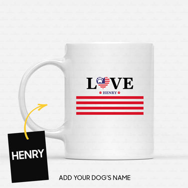 Personalized Dog Gift Idea - Love America For Dog Lovers - White Mug